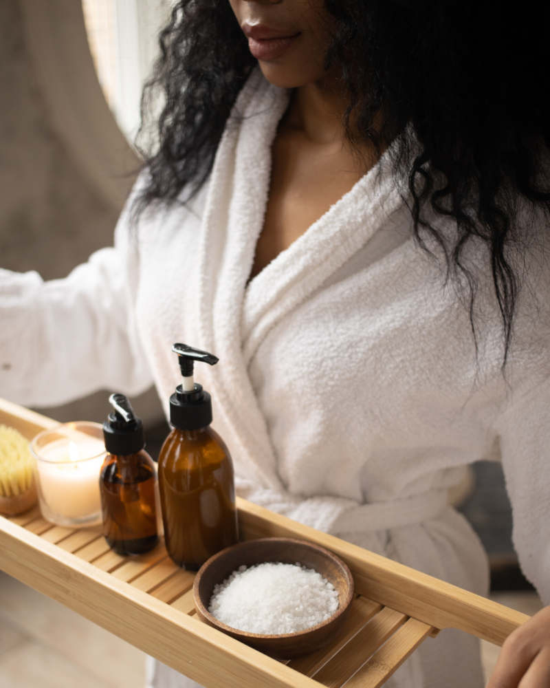 Woman enjoying the ultimate full spa day experience in Arlington, TX.