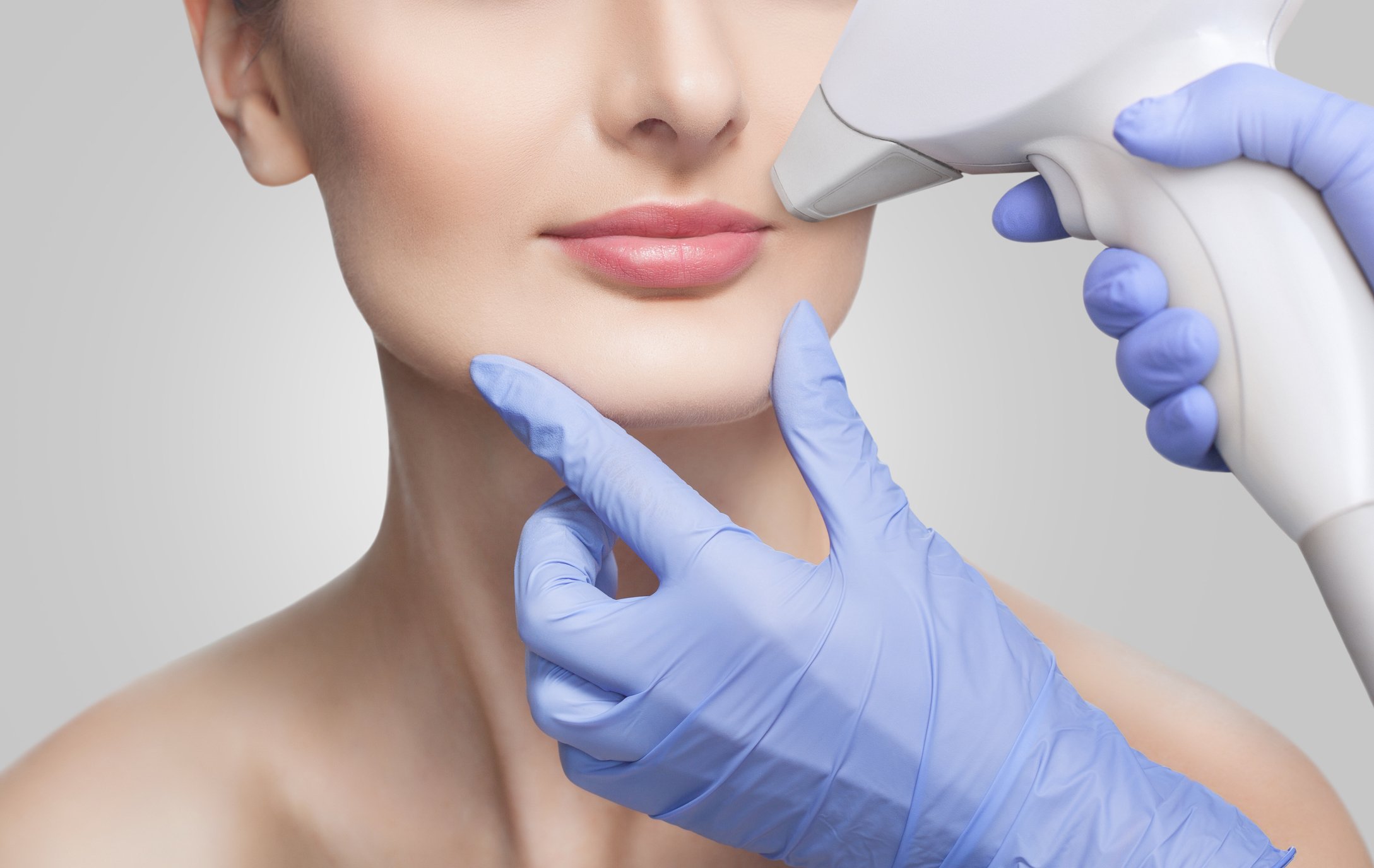 Person Receiving Laser Facial Resurfacing