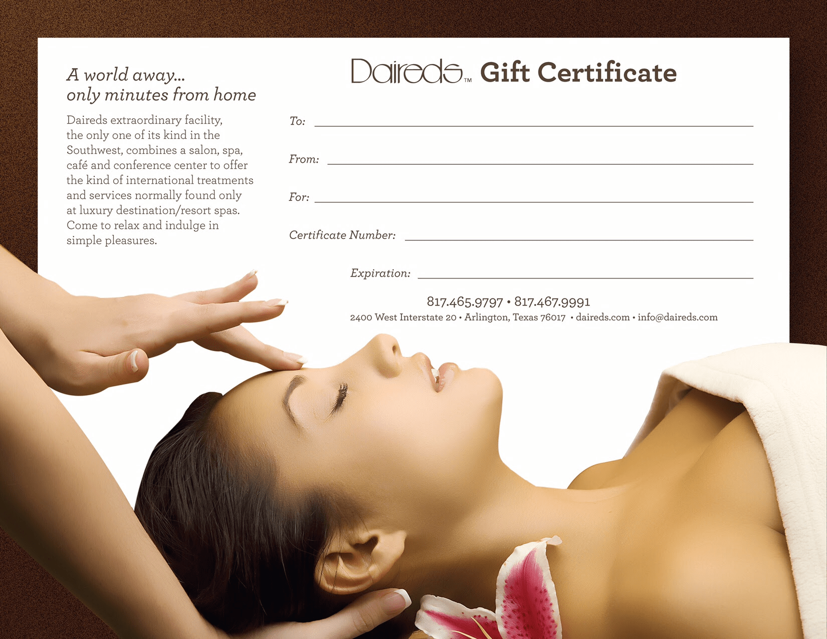 massage therapy gift certificate templates